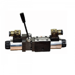 24 VDC NG6 solenoid valve with closed center lever Trale - 1