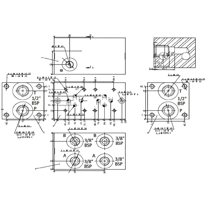 Embase pour 8 electro NG6 - 3/8 - Parallèle - Sans limiteur PF8PLH 345,55 €