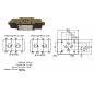 Etrangleur/limiteur de débit en sortie A1 et B1 hydraulique sur embase Cetop 3 - NG6