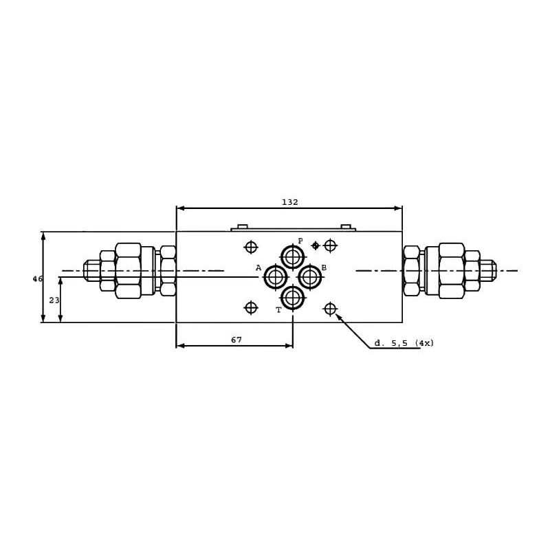 Limiteur de pression en A et B - sur embase Cetop 3 - 0/315 bar Trale - 4