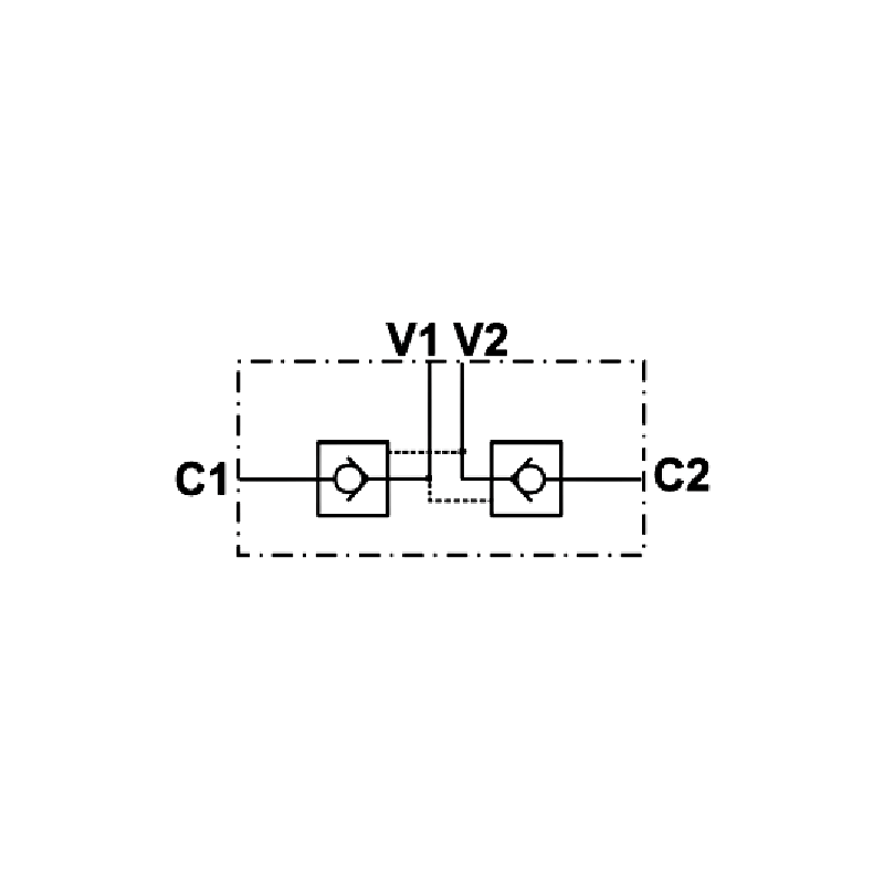 Clapet anti retour double piloté en T - DN 3/8 BSP - R 1:6 - 30 L/MN - 300 B - L 158 VT008006 54,95 €