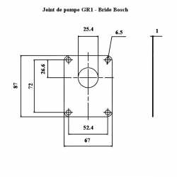 Joint pour pompe à engrenages GR1 - C 25.4 JPGR1EU 3,29 €