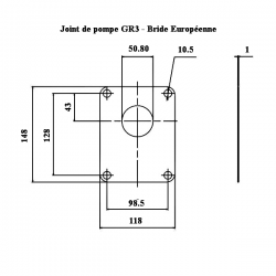 Joint pour pompe à engrenages GR3 - C 50.8