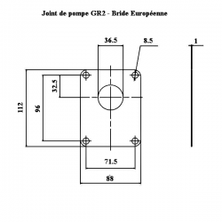 Joint pour pompe à engrenages GR2 - C 36.5 JPGR2EU 3,88 €