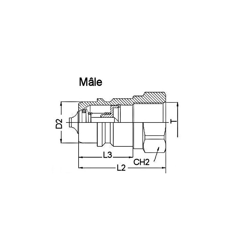 Coupleur hydraulique - male 1"1/2 BSP - ISO A - Débit 379 à 700 L/mn - PS 200 Bar A800124 117,95 €