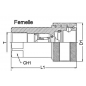 Coupleur hydraulique ISO A - Femelle 1/4 BSP - Débit 12 à 17 L/mn - PS 350 Bar