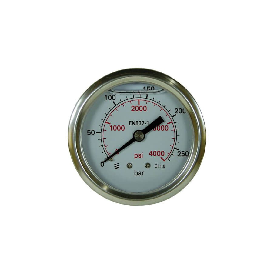 Pressure gauge DN 63 with oil bath - Horizontal 1/4 BSP - 1 to 600 bar MANO63HORIZONTAL 22,39 €