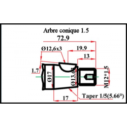 Pompe hydraulique SAME - GAUCHE - 8 CC - Conique