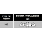 electro distributeur hydraulique monostable - NG10 - 4/3 - Y en A/B/T et P FERME - 12 VCC - N6
