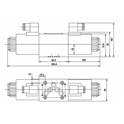 electro distributeur hydraulique monostable- NG10 - 4/3 CENTRE FERME - 24 VCC - N1 KVNG10124CCH 176,30 €