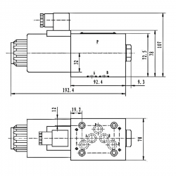 electro distributeur monostable - 4/2 - NG 10 - 110 VAC - Centre P vers A et B vers T- N51A Trale - 5