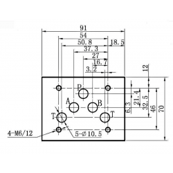 electro distributeur monostable - 4/2 - NG 10 - 110 VAC - Centre P vers A et B vers T- N51A Trale - 6