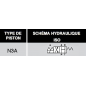 electro distributeur hydraulique monostable - NG10 - 4/2 CENTRE OUVERT - en H - 24 VCC. N3A.