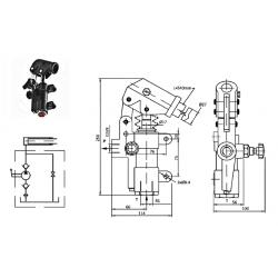 Hand pump - 1/2 - S.E - 250 B - 20 cc/REV - With lever