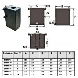 Réservoir acier 1 L pour pompe manuelle Trale - 3