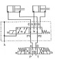 Sélecteur hydraulique - 1 élément 6 VOIES - 1/2 BSP - 80 L/MN - 250 B - 12 VDC - Avec Drain