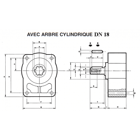 Counter bearing - GR1- CYLINDER SHAFT DN 18 *