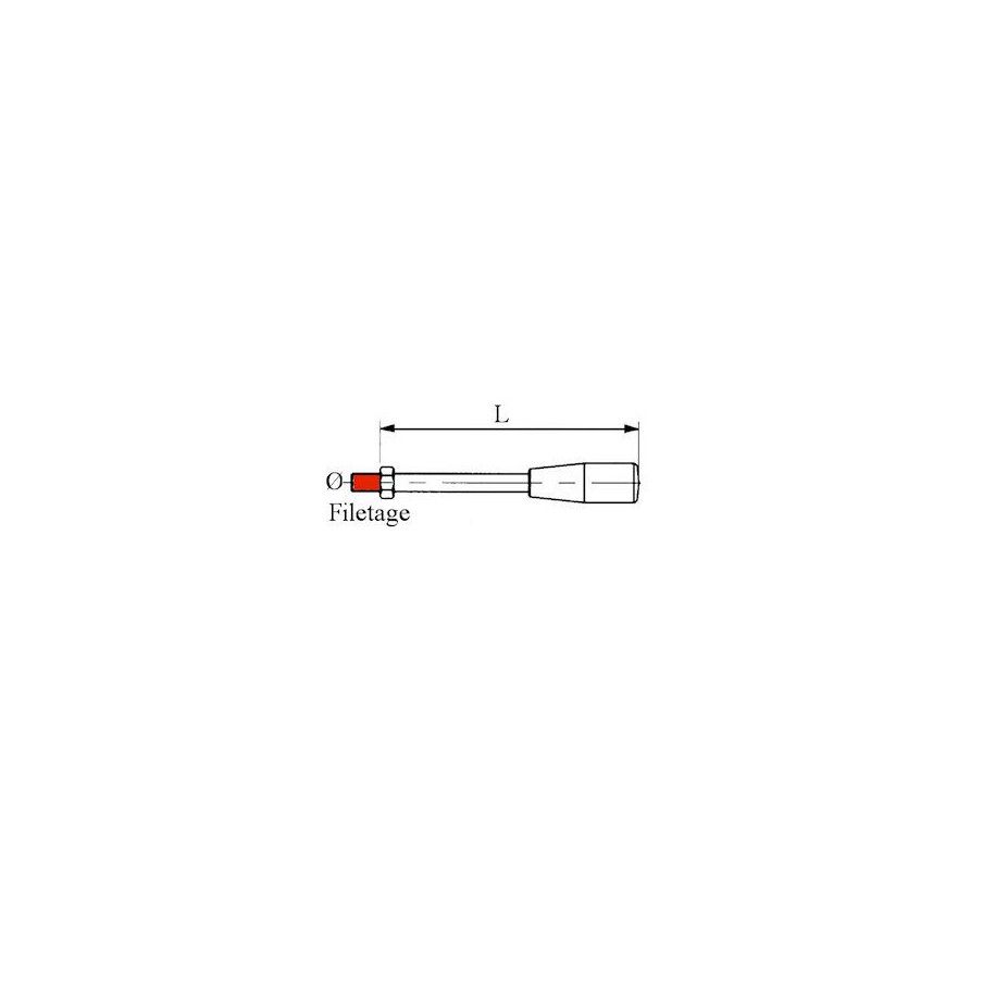 Tige de levier manette distributeur hydraulique M8 x 150 mm