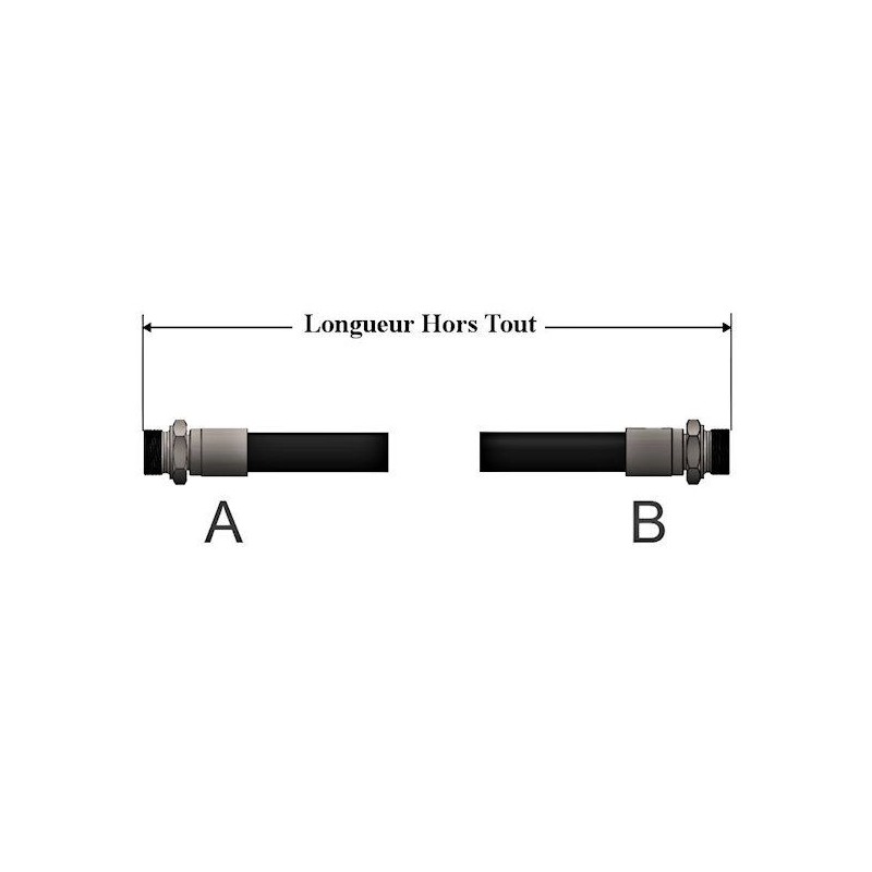 Flexible R2T 1/2 - PS 275 - Lg 150 cm - Male 1/2 MBSPCT - Male 1/2 MBSPCT 54,95 € R2T12L150MM12