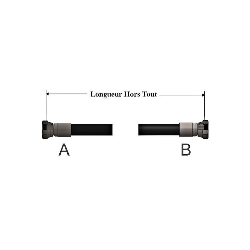 Flexible R2T 3/8 - PS 330 - Lg 200 cm - Femelle 3/8 FBSP- Femelle 3/8 FBSP 56,99 € R2T38L200FF38
