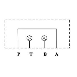 P to T connection plate - A and B Closed for Cetop 3 - NG6 subbase - Series