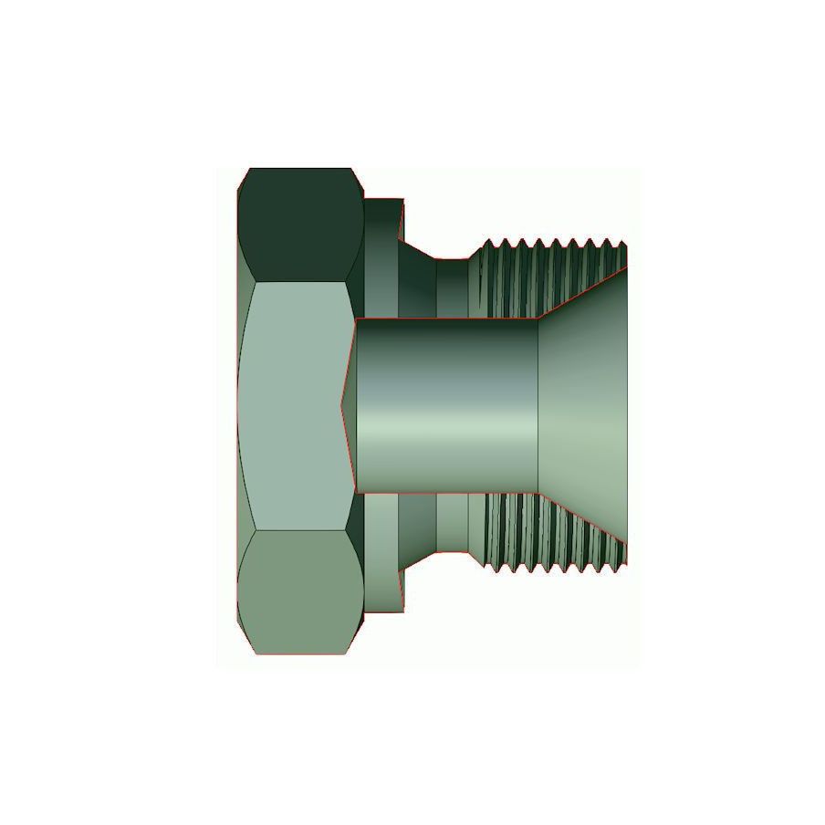 Male plug - 1" MBSPCT fitting - 60° cone