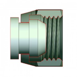 Female plug - 1" TBSP fitting - 60° cone