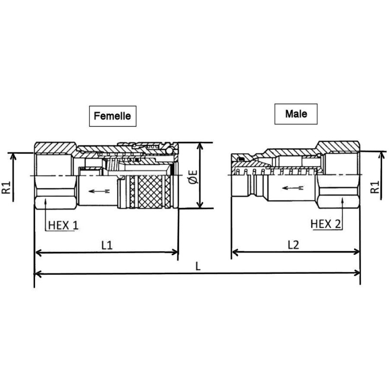 Coupleur FACE PLANE - BRH - Femelle 1" BSP - PS 350 Bar A870216 179,10 €