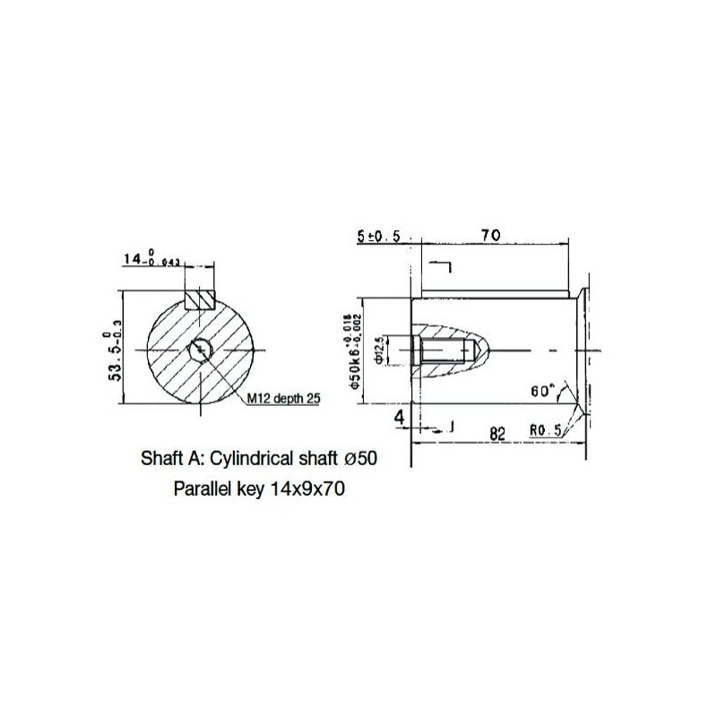 Moteur arbre 50 MM VNKV1000 4ADS - OMV1000  - 3