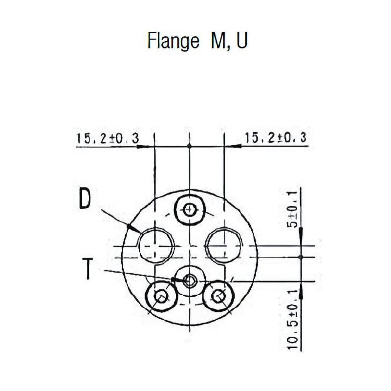 Moteur hydraulique OMM50E - arbre 16 mm - Sortie Arrière - VNKM-50-MAE1