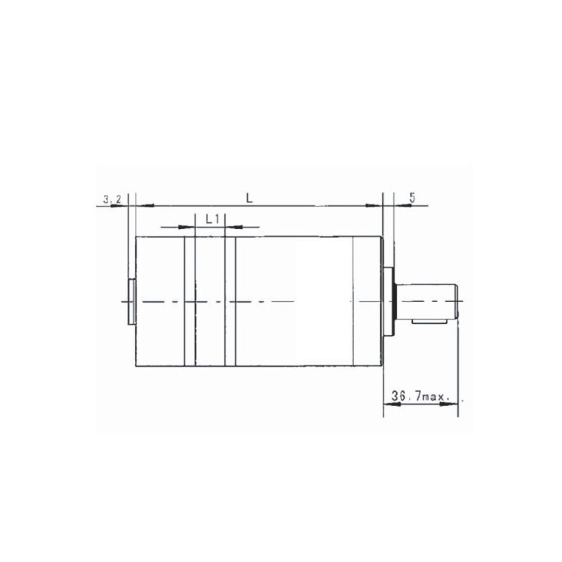 Moteur arbre 16MM SORT. LAT. VNKM-50-MAE - OMM50