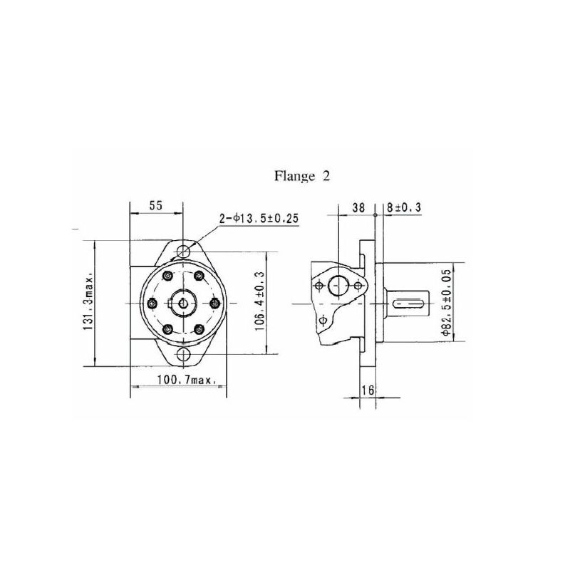 Moteur hydraulique OMP80 - arbre 32 mm - VNKP80 2BDSN 