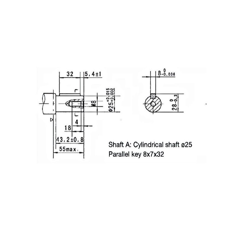 Moteur arbre 25MM VNKRK375 2ADBN - OMR400