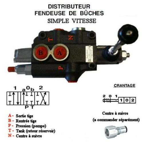 distributeur fendeuse - DM 80 SIMPLE VITESSE - 80 L/MN  - 3