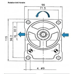 Pompe hydraulique A ENGRENAGE GR2 - GAUCHE - 04.0 CC - BRIDE EUROPEENNE BTD2040I02 178,74 €