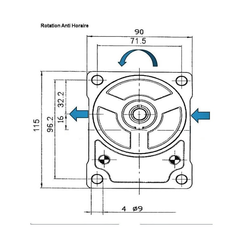 Pompe hydraulique A ENGRENAGE GR2 - GAUCHE - 23.0 CC - BRIDE EUROPEENNE BTD2230I02 178,74 €