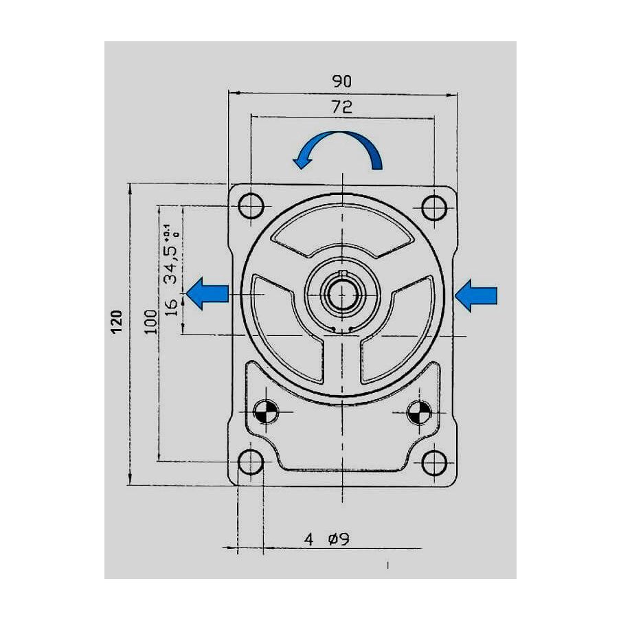 Pompe hydraulique GR2 - GAUCHE - 12.0 CC - BRIDE BOSCH