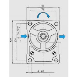 Pompe hydraulique GR2 - DROITE - 12.0 CC - Bride BOSCH  BTD2120D04 145,85 €