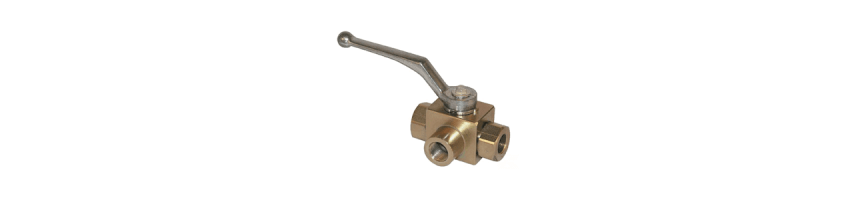 3 way L-shaped hydraulic valve - Au Comptoir Hydraulique
