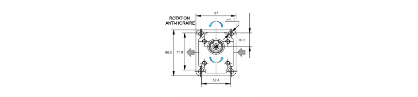 Rotation a gauche pour pompe hydraulique GR1 - Comptoir Hydraulique