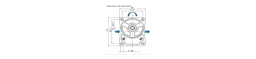 Right hand rotation for G2 hydraulic pump