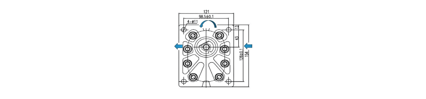 Rotation a gauche pour pompe hydraulique G3 - Au Comptoir Hydraulique 