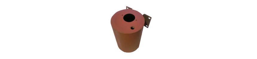 Hydraulic cylindrical tank not equipped for filter, cap